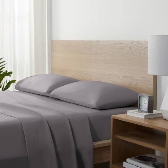 Sertapedic Supersoft Solid 4-Piece King Sheet Set Gray - Picture 1 of 5